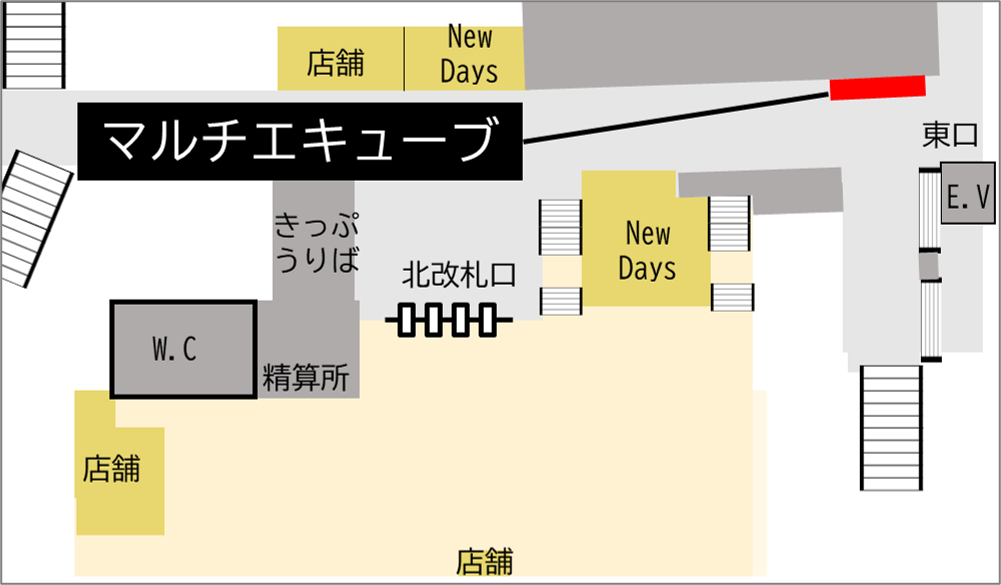 ロッカー 大崎駅 改札外 北口 東口側通路脇の画像1
